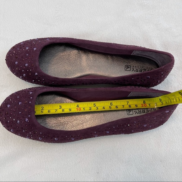Sperry Suede Rhinestone Embellished Flat Shoes - Picture 12 of 13